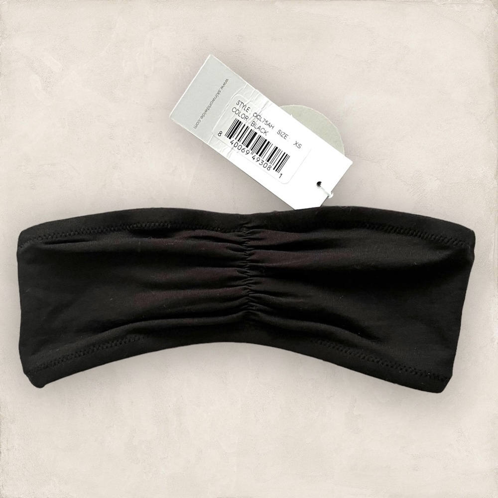 SKIN organic cotton black bandeau beans NWT